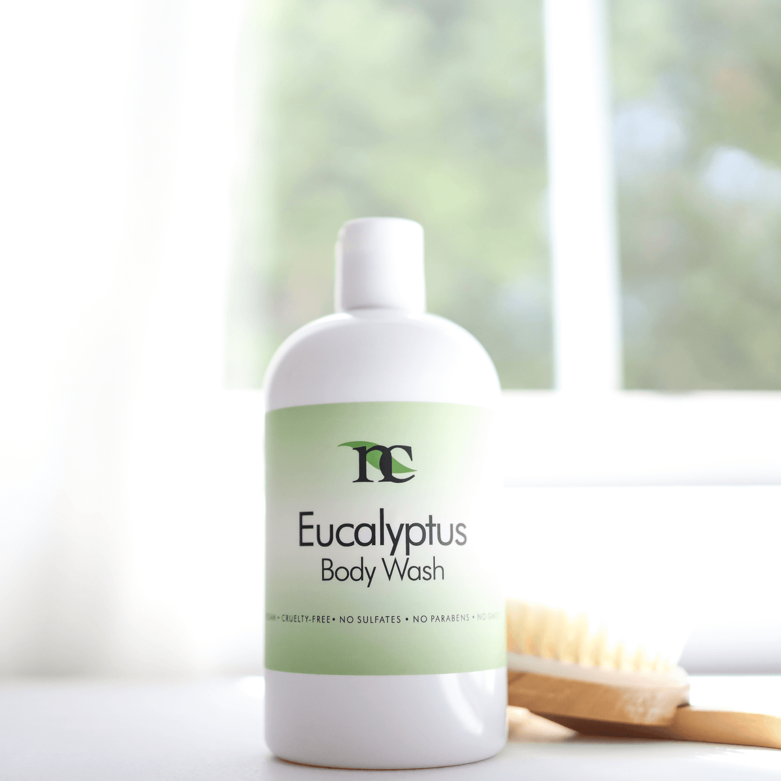 Eucalyptus Body Wash product photo on white background 