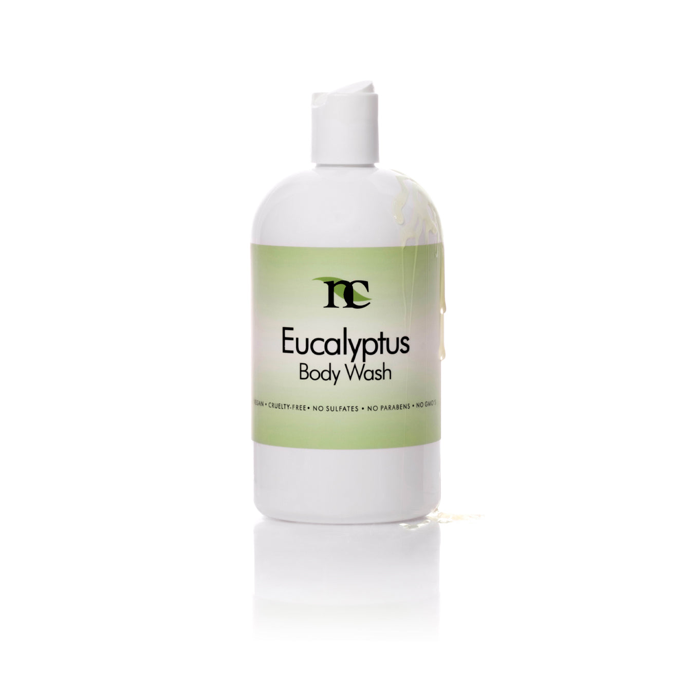 Eucalyptus Body Wash product photo on white background 
